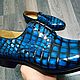 Derby made of genuine crocodile leather, in turquoise color, under the order!. Derby. SHOES&BAGS. My Livemaster. Фото №6
