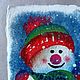 Открытка снеговик Новогодние открытки акварелью Открытка с новым годом. Открытки. Виорика Дульская. Ярмарка Мастеров.  Фото №4