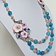Колье Нежность из агата, кварца, перламутра, бусин сваровски, lampwork. Колье. Анна Немтинова. Ярмарка Мастеров.  Фото №4