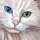 Order  White cat. Print from the author's work. Valeria Akulova ART. Livemaster. . Pictures Фото №3