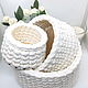 Cestas de almacenamiento de hilo de punto conjunto de tres cestas. Basket. Lace Shawl by Olga. My Livemaster. Фото №6