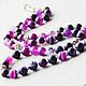 Rosary Violet made of agate 54 stones, Rosary, Minusinsk,  Фото №1