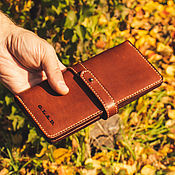 Сумки и аксессуары handmade. Livemaster - original item Wallet leather longer. Handmade.