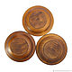 Order A set of 3 wooden plates made of cedar wood. (19 cm). TN41. ART OF SIBERIA. Livemaster. . Plates Фото №3