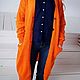 Пальто летнее "Оранжевое солнце". Пальто. Лариса Ив. Ярмарка Мастеров.  Фото №5