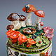 Porcelain casket with decor 'lesnaya polyana'. Box. Mila. My Livemaster. Фото №5