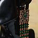 Long copper earrings in the Oriental style Medina. Earrings. lawanda. Online shopping on My Livemaster.  Фото №2