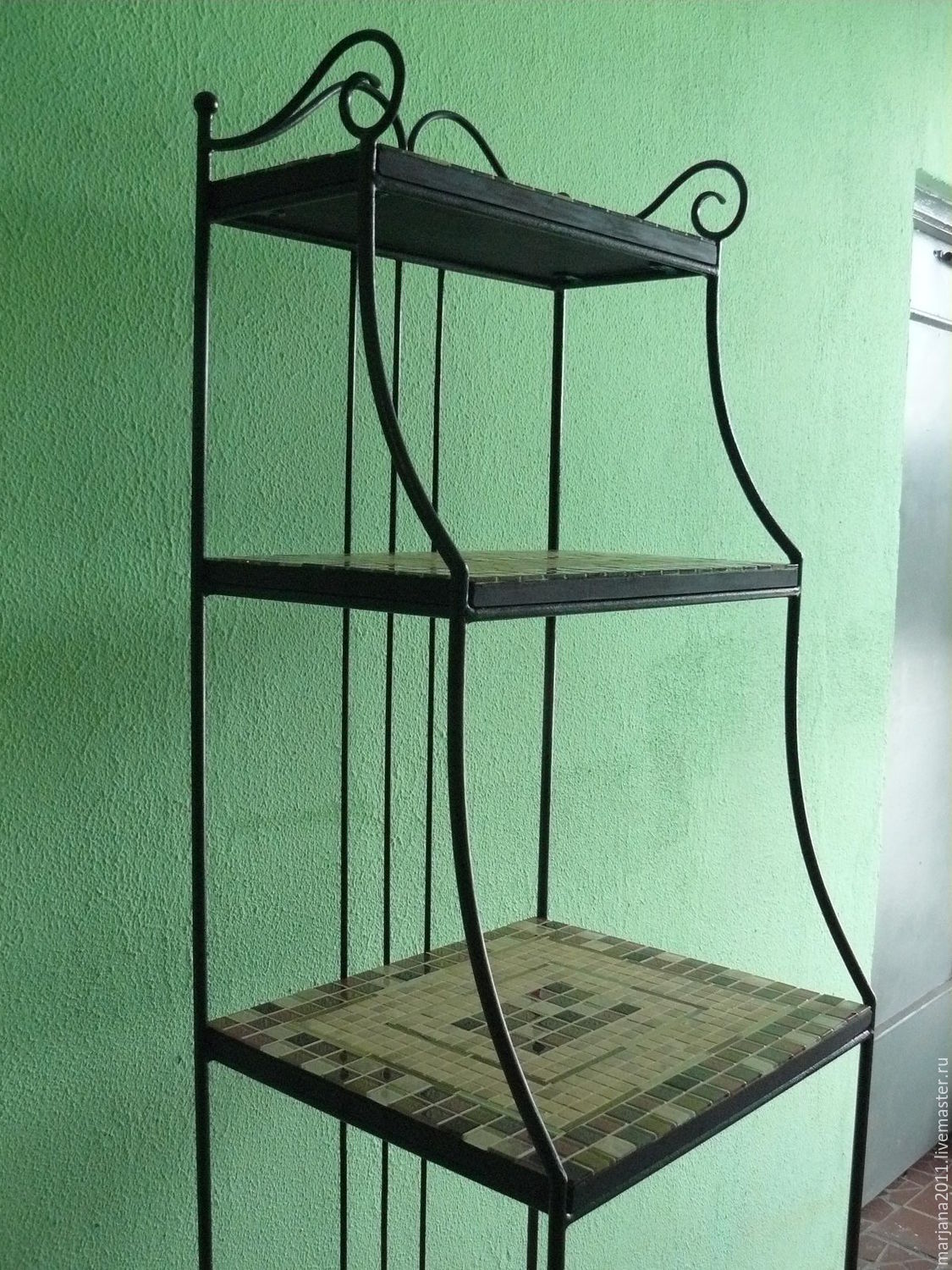 Wrought iron shelves mosaic shelves "For Natalie" купить на Ярмарке