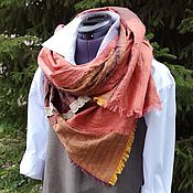 Аксессуары handmade. Livemaster - original item  No. 015 Linen stole scarf. Handmade.