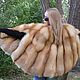 Order Poncho fur red Fox. Whole plate. Zimma. Livemaster. . Fur Coats Фото №3