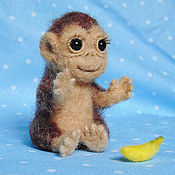 Куклы и игрушки ручной работы. Ярмарка Мастеров - ручная работа felt toy: Monkey. Handmade.