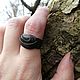 Черное кольцо деревянное из эбена, размер 17. Кольца. WooIIy Wood  украшения из дерева. Ярмарка Мастеров.  Фото №6