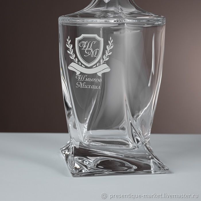 гравировка на графине. графин-штоф «волна», 500 мл. графин с гравировкой. штоф для алкоголя. графин с гравировкой.