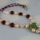 Necklace with pearl and carnelian pendant. Necklace. Magic box. My Livemaster. Фото №4
