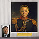 Portrait of a man in the image of a hussar. Gift man, husband, picture on photo, Pictures, Moscow,  Фото №1