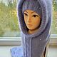 Капор капюшон, шапка, митенки. Капоры. Диана 'Всё связано'. Ярмарка Мастеров.  Фото №5