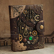 Канцелярские товары handmade. Livemaster - original item Steampunk notebook A6 blank journal diary "Cellar Spirit". Handmade.