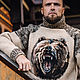 Заказать Вязаный свитер с рисунком Оскал Медведя. WOOLWORK: Мастерская меха и шерсти. Ярмарка Мастеров. . Свитеры Фото №3