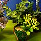 Куст "Эвкалипт и ягоды"14 см. Миниатюра Кукольный дом и сад. Мини фигурки и статуэтки. Всё для кукольного сада и дома. (miniflora). Интернет-магазин Ярмарка Мастеров.  Фото №2