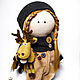 Textile play doll 'the Deer', Round Head Doll, Vyshny Volochyok,  Фото №1