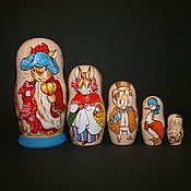 Русский стиль handmade. Livemaster - original item Nesting doll The Tale of Peter Rabbit. Handmade.