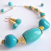 Украшения handmade. Livemaster - original item Ethnic necklace with dyed imitation.. Handmade.