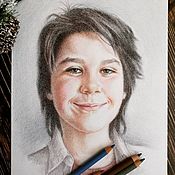 Картины и панно handmade. Livemaster - original item Portrait of a teenager based on a photo. Handmade.
