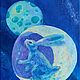 Лунный зайчик. Лунные зайчики. Картина акрилом 27×41, Картины, Екатеринбург,  Фото №1