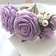 Headband with roses purple color. Headband. cbzybt. Online shopping on My Livemaster.  Фото №2