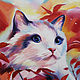 Oil painting on canvas Cat 30/40 cm, Pictures, Sochi,  Фото №1