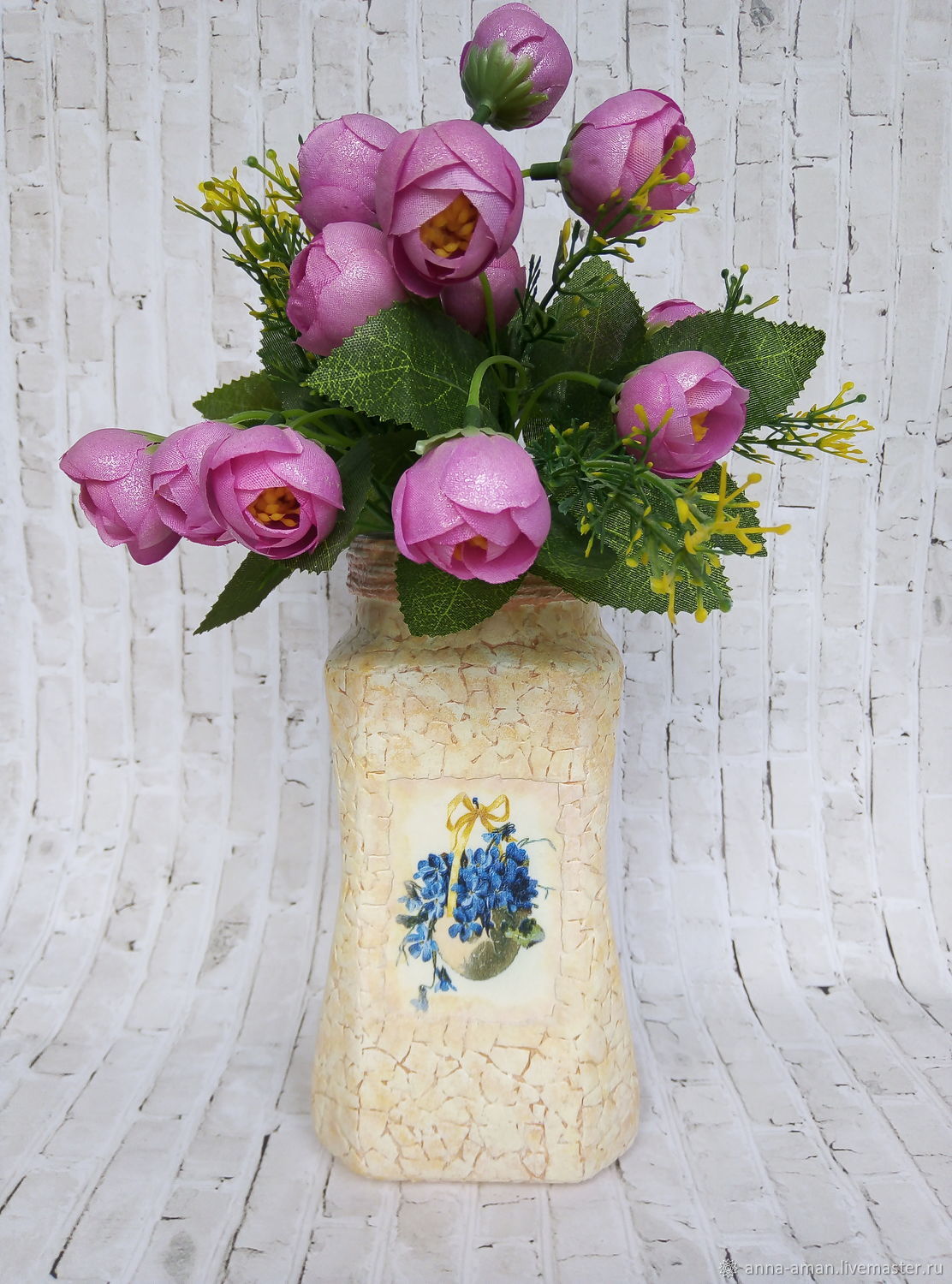  стеклянная ваза персиковая, Вазы, Волгоград,  Фото №1