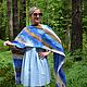 Шарф валяный женский. Шарф валяный на шёлке Море синее. Шарфы. Лариса Акимова  АЛОРАFelt. Интернет-магазин Ярмарка Мастеров.  Фото №2