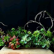"Весенний сад" Фонарь с цветочной композицией и зайкой