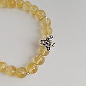 Украшения handmade. Livemaster - original item Bee bracelet, quartz, silver.. Handmade.