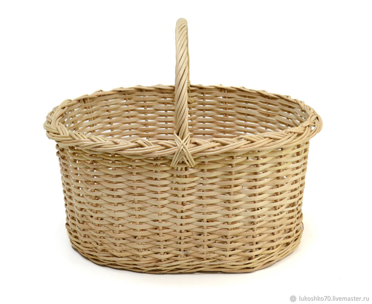 Large wicker picnic basket. basket of vines, Basket, Tomsk,  Фото №1
