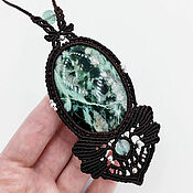 Украшения handmade. Livemaster - original item Necklace made of natural stones ofit green brown pendant pendant. Handmade.