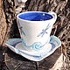 Order Decorative vase 'Dragonfly'. author's ceramics. Livemaster. . Single Tea Sets Фото №3