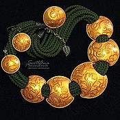 Украшения handmade. Livemaster - original item Conjunto de joyas de oro de miel (125) joyas de diseño. Handmade.