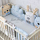Order Bumpers in the crib: Bumpers in the crib. Miss Judy cotton (JuliaLepa). Livemaster. . Sides for crib Фото №3