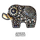 Brooch 'Gold elephant at dusk'. Brooches. Simkha - Jewelry For Joy. Online shopping on My Livemaster.  Фото №2