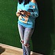 Заказать Джемпер Голубые розы. eseniya (Татьяна Егорова). Ярмарка Мастеров. . Джемперы Фото №3