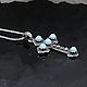 Крест мужской с бирюзой и цирконами из серебра 925 пробы HH0067. Крестик. Sunny Silver. Ярмарка Мастеров.  Фото №5