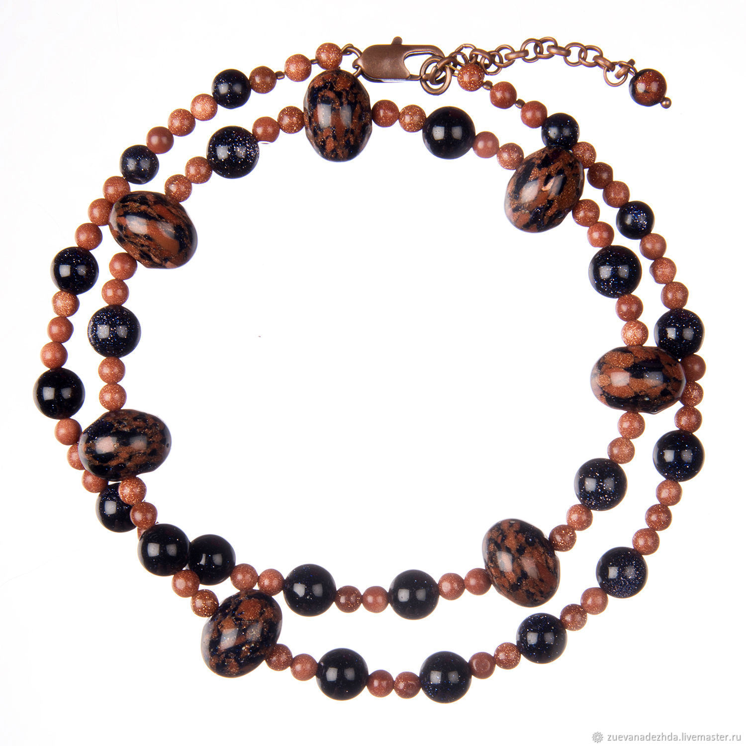 Красивая бижутерия, бусы синие, бусы подарок Рыжая девчонка в интернет ...