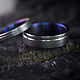 Black wedding rings. Two-tone paired rings. Engagement rings. TiTrend. Интернет-магазин Ярмарка Мастеров.  Фото №2