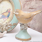 Для дома и интерьера handmade. Livemaster - original item Candle holder made of concrete Sparrow Provence candle holder with bird. Handmade.