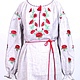 Платье льняное с вышивкой "Маков цвет", Одежда женская, Москва,  Фото №1