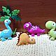 Игрушки из фетра "Динозаврики". Stuffed Toys. Kрамелена - Подарки любимым. Online shopping on My Livemaster.  Фото №2