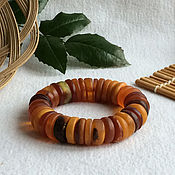Украшения handmade. Livemaster - original item Bracelet from solid Baltic amber, 43 g. Handmade.