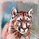  Cougar (Cougar, mountain lion). Print from the author's work. Pictures. Valeria Akulova ART. My Livemaster. Фото №4