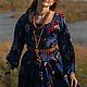 Платье "Розы на синем", Платья, Новокузнецк,  Фото №1
